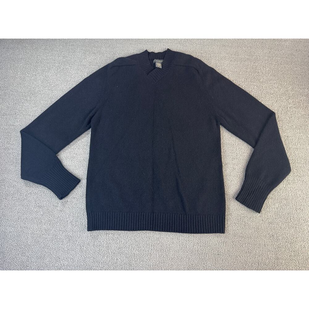 Banana Republic 100% Cashmere Sweater V Neck Classic Timeless Black Size Medium